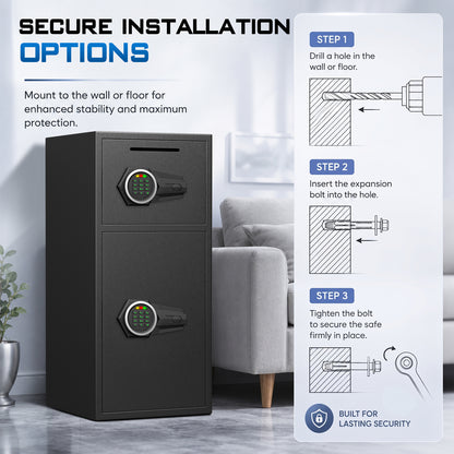 KAV KM-75 6.5 Cu ft Extra Large Home Safe Box Fireproof