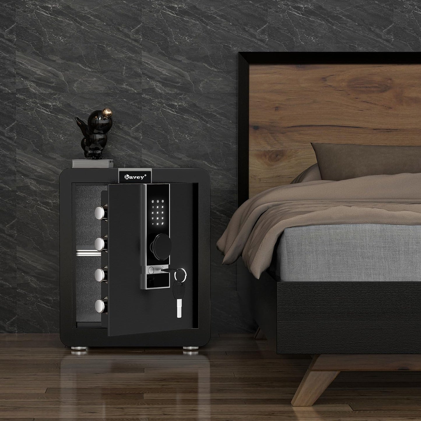 Kavey 2.0 Cubic Safe Box, Home Safe with Upgraded Hidden Compartment a ...