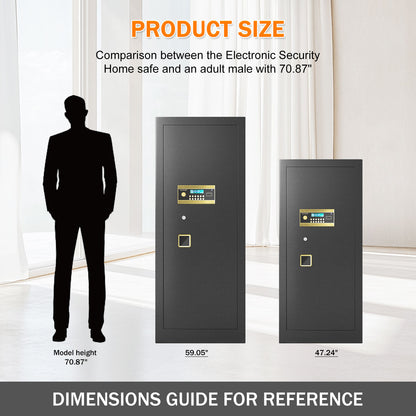 Ome K3-150D Extra Large Safe Box, 17.6 Cubic Feet Heavy Duty Big Safe with Security Double Key Lock & Seperate Lock Box