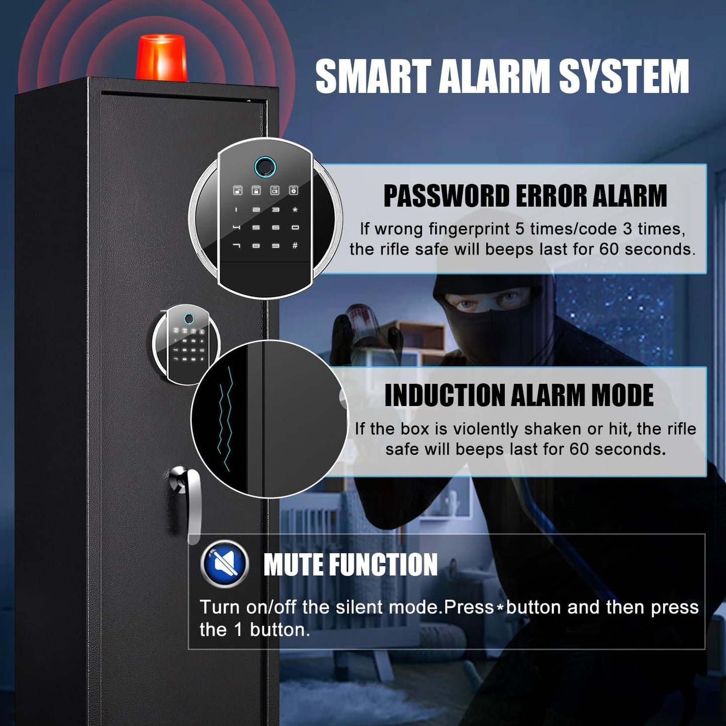 OME-G2-145W Fingerprint Gun Safes for Rifles and Shotguns
