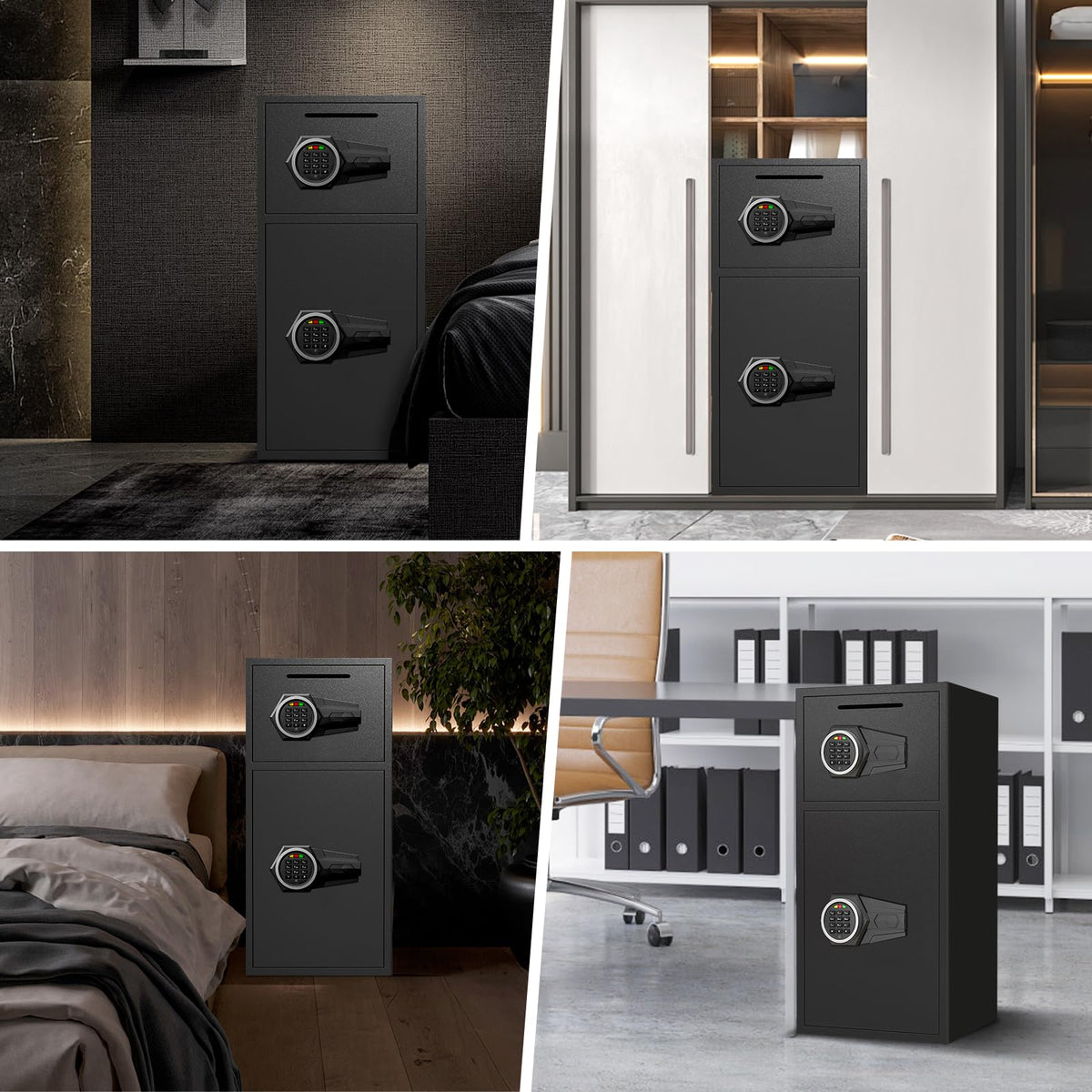 kavey 6.5 Cu ft Large Safe Box Fireproof Waterproof, Money Safe With Mute Function and LED Light,Digital Keypad Home Safes with Deposit Slot & Dual Alarm System, Security Box for Money Valuables - image 9