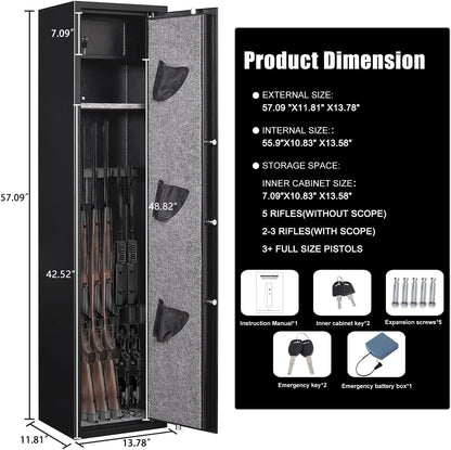 OME-G2-145W Fingerprint Gun Safes for Rifles and Shotguns