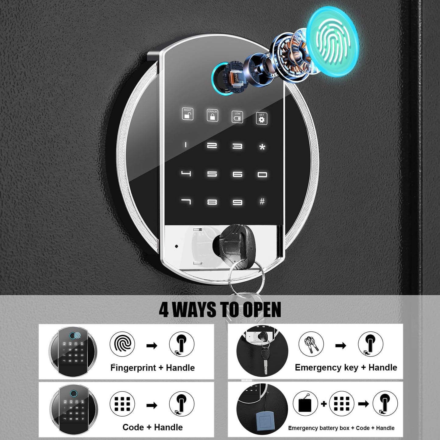 OME-G2-145W Fingerprint Gun Safes for Rifles and Shotguns
