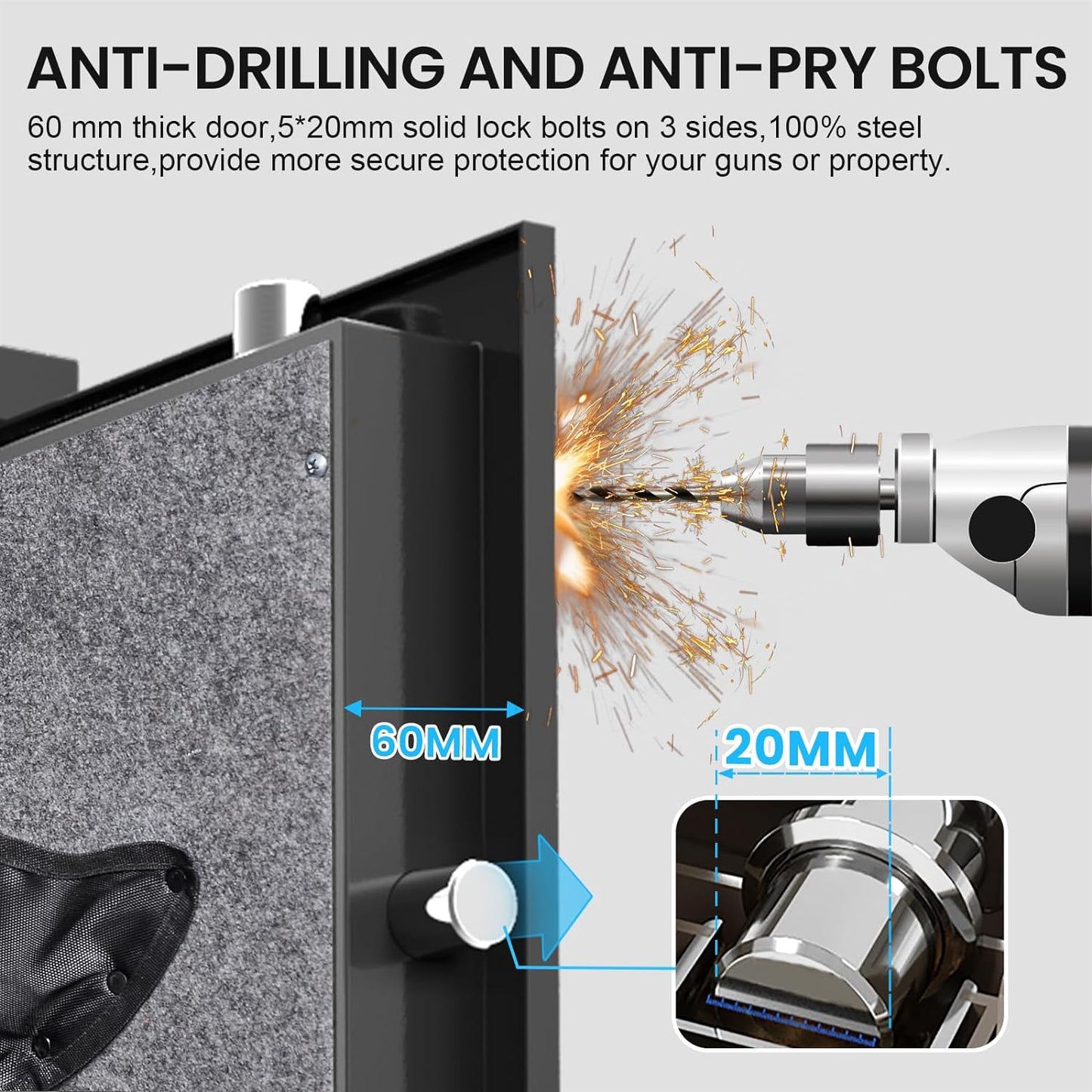 OME-G2-145W Fingerprint Gun Safes for Rifles and Shotguns