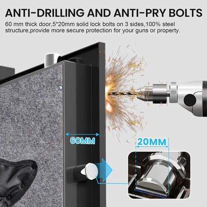 OME-G2-145W Fingerprint Gun Safes for Rifles and Shotguns