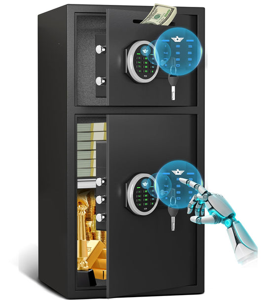 6.0 Cu ft Safe, Large Double Door Safe Box with Deposit Slot - image 1