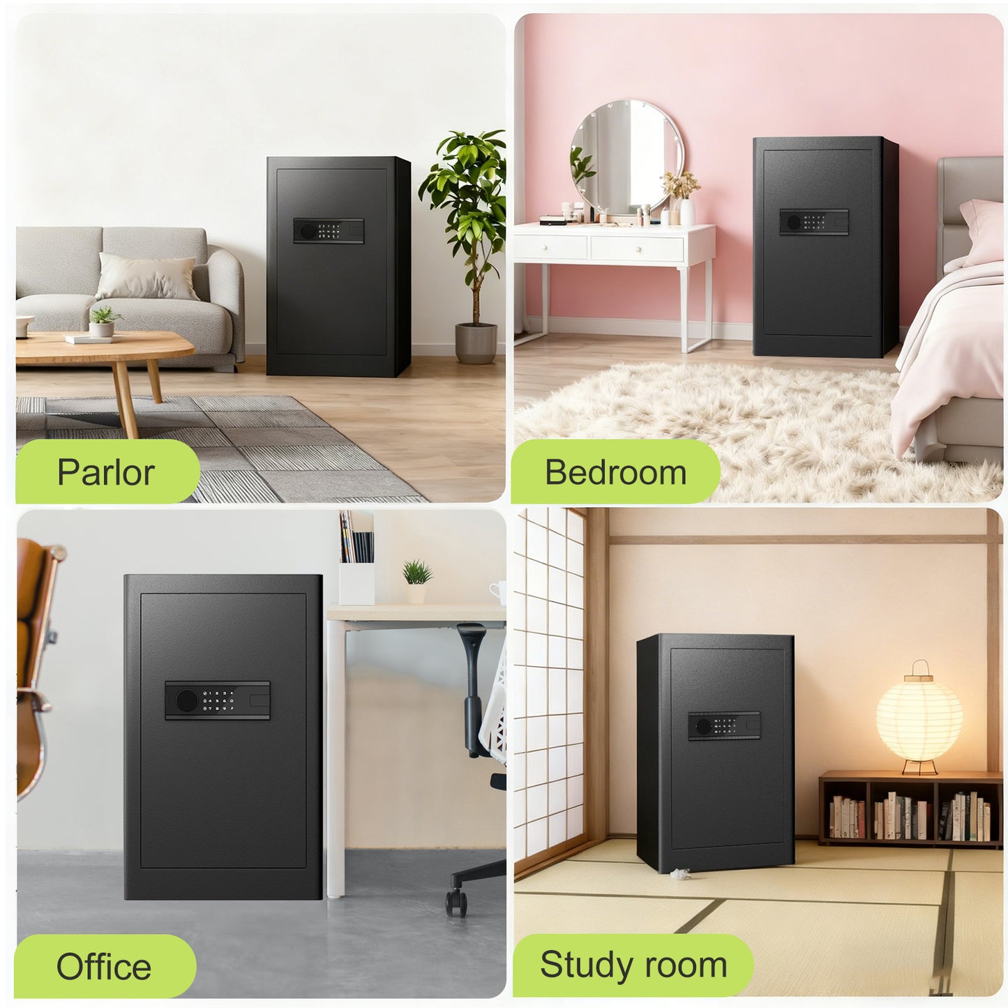 OME K1C-65D 6.0 Cub Digital Safe with Slide Drawer, Home Safe with Adjustable & Removable Shelf, Money Safe with Touchscreen Pad & Dual Alarm, Extra Large Safe for Jewelry Cash Pistol Documents