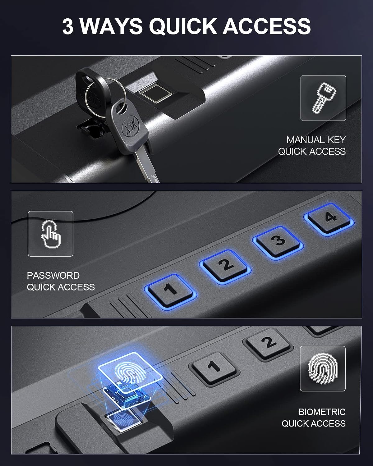 XB-KP-01 Biometric Gun Safe for Pistols