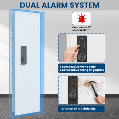 BM-135BW 53.15" In Wall Gun Safe, Wall Safe Between the Studs, Biometric Hidden Gun Safes for Pistols