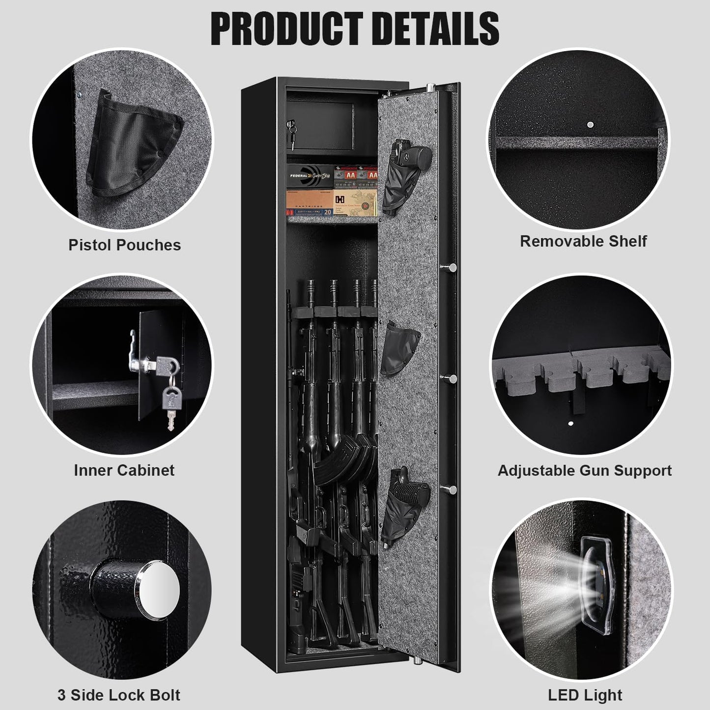 OME-G2-145D Gun Safes for Rifles and Shotguns