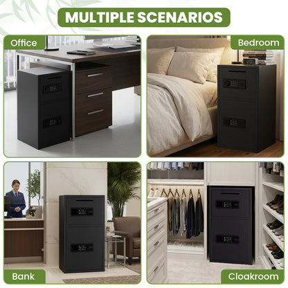 BM- KN-65 6.0 Cub Home Safe Box, Large Capacity Safe with Gewelry Drawers, Digital Safe with Removable Shelves and Alarm System.