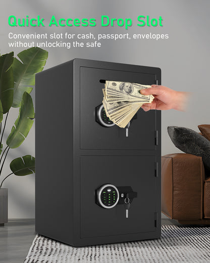 kavey-KM-50 ，5.0 Cu ft Extra Large Home Safe Box Fireproof Waterproof,
