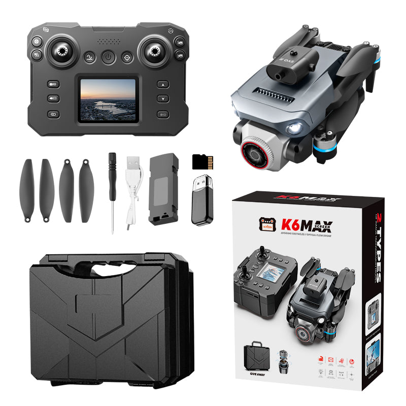 SDI WRJ Drone with 4K Camera for Adults & Kids, RC with Built-in Screen, Brushless Motor, 4-Way Obstacle Avoidance, Optical Flow Hover, One-Key Takeoff, Gesture & Trajectory Flight, Foldable Drone