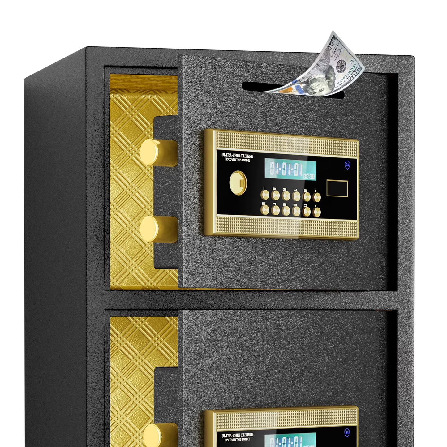 SDI-K3-65D Safe - Double Door Safe Box ,6.0 Cu ft Extra Large Fireproof Safe for Home Documents Storage,Digital Security Safe with Dual Alarm and Hidden Code Function,for Home,Office and Hotel