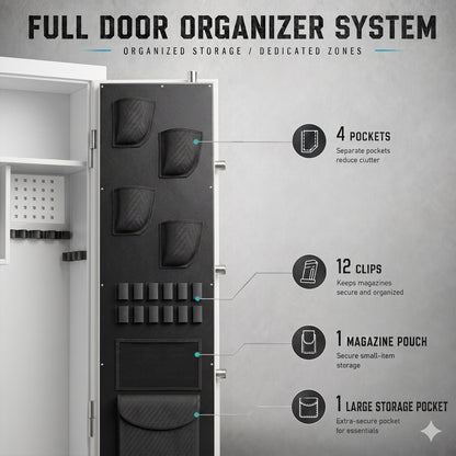 SDI-G6S-138BD, 15-20 Large Gun Safe, 54.33" Gun Safes & Cabinets with Removable Pegboard & Door Organizers, Gun Cabinet for Rifles and Pistols with Digital Keypad & Magnetic Lamp
