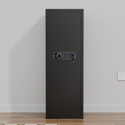 Heavey Duty,Large Size 4-5 Gun,Black Gun Cabinet with Electronic Password Keypad Lock,Unassembled Metal Rifle Gun Security Cabinet Safe Locker