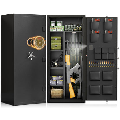 BM-AKG5N-132W Biometric Gun Safe,Large Unassembled Fingerprint Long Gun Safes for Shotguns and Pistols