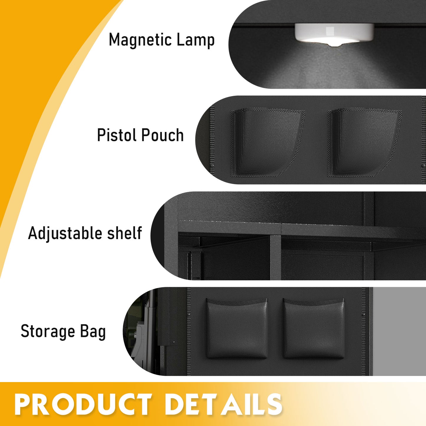 BM-AKG5N-132W Biometric Gun Safe,Large Unassembled Fingerprint Long Gun Safes for Shotguns and Pistols