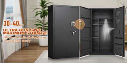 OME AKG3-132D 30-40 Large Gun Safe for Pistol, Unassembled Gun Safe with LCD Keypad and Adjustable Shlef