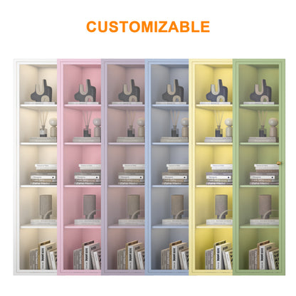 Five Layer School Bookshelf Bedroom Furniture Bookcase 5 Tier Heavy Duty Metal Book Shelf Cabinet For Office