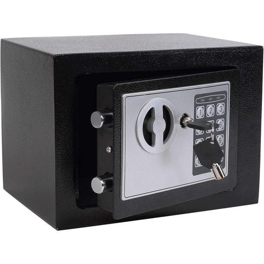 OME E17-B Aocsafe Electronic Security Safe Box Key Keypad Lock Home Office Hotel Business Jewelry Gun Cash Use Storage money (BLACK)