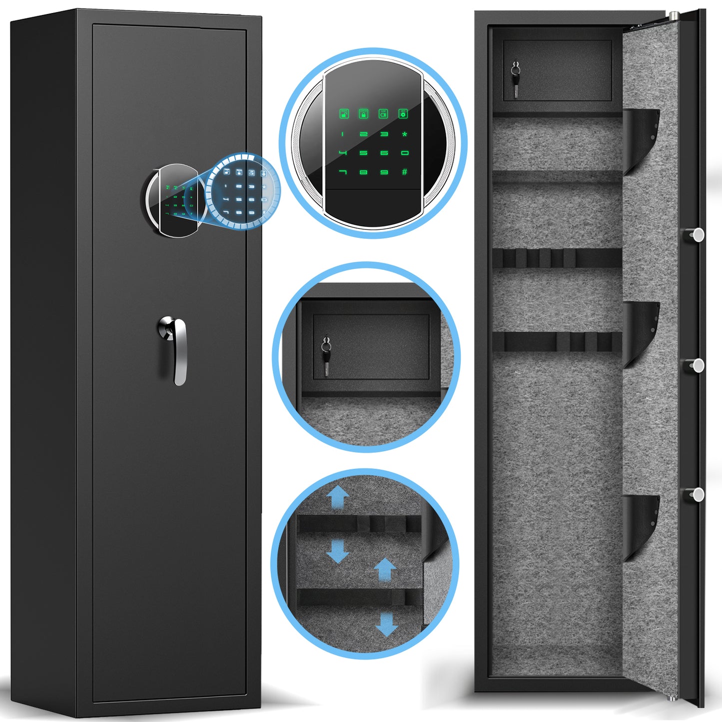OME G2Q-145D 57" Digital Keypad Gun Safe