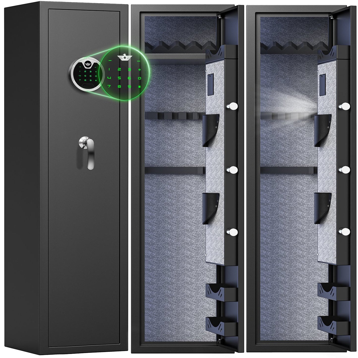 2411-Gun Safe, Quick Access 4-5 Digital Gun Safe, Gun Safes for Guns and Shotguns