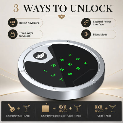 OME-G3S-55D 2.5 Cub Digital Home Safe Box with Widened Frame, Drawer & Adjustable Shelf for Jewelry Money Valuables
