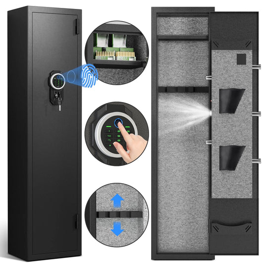 OME- [2024 NEW] 1-2 Gun Safe, Biometric Fingerprint Gun Safe for Shotguns