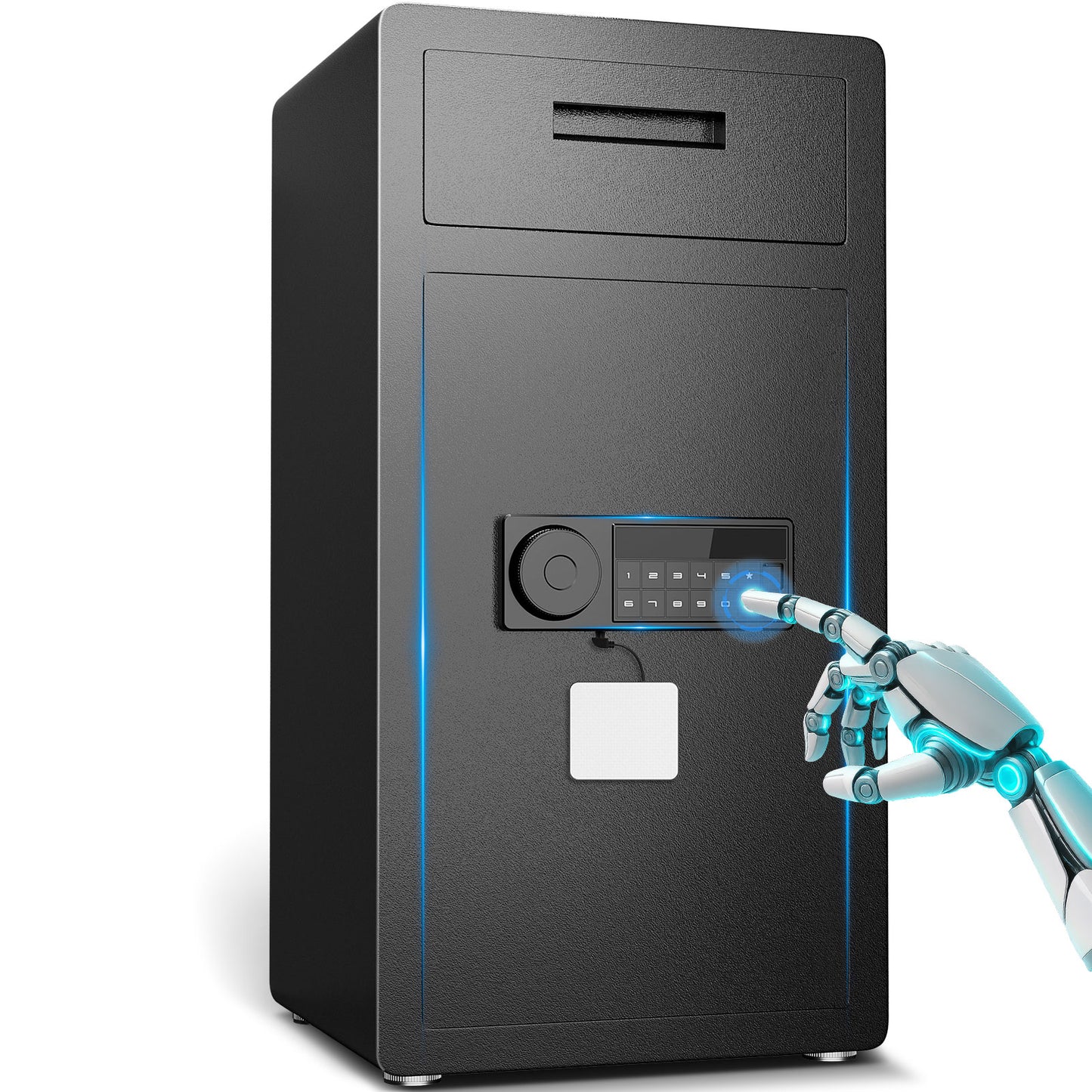 BM-K2T-75 6.5 Cub Digital Large Safe Box, Money Safe with Deposit Slot and Backlit Keypad, Home Security Box for Office, Hotel, Business