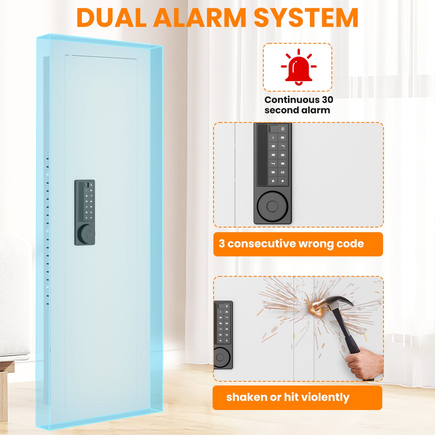 OME K2V-120BD 47.24" Wall Safe Between the Studs, Hidden Safe with Removable Pegboard, Wall Gun Safe with 3 Adjustable Shelves and Magnetic Slot (White-Digital)