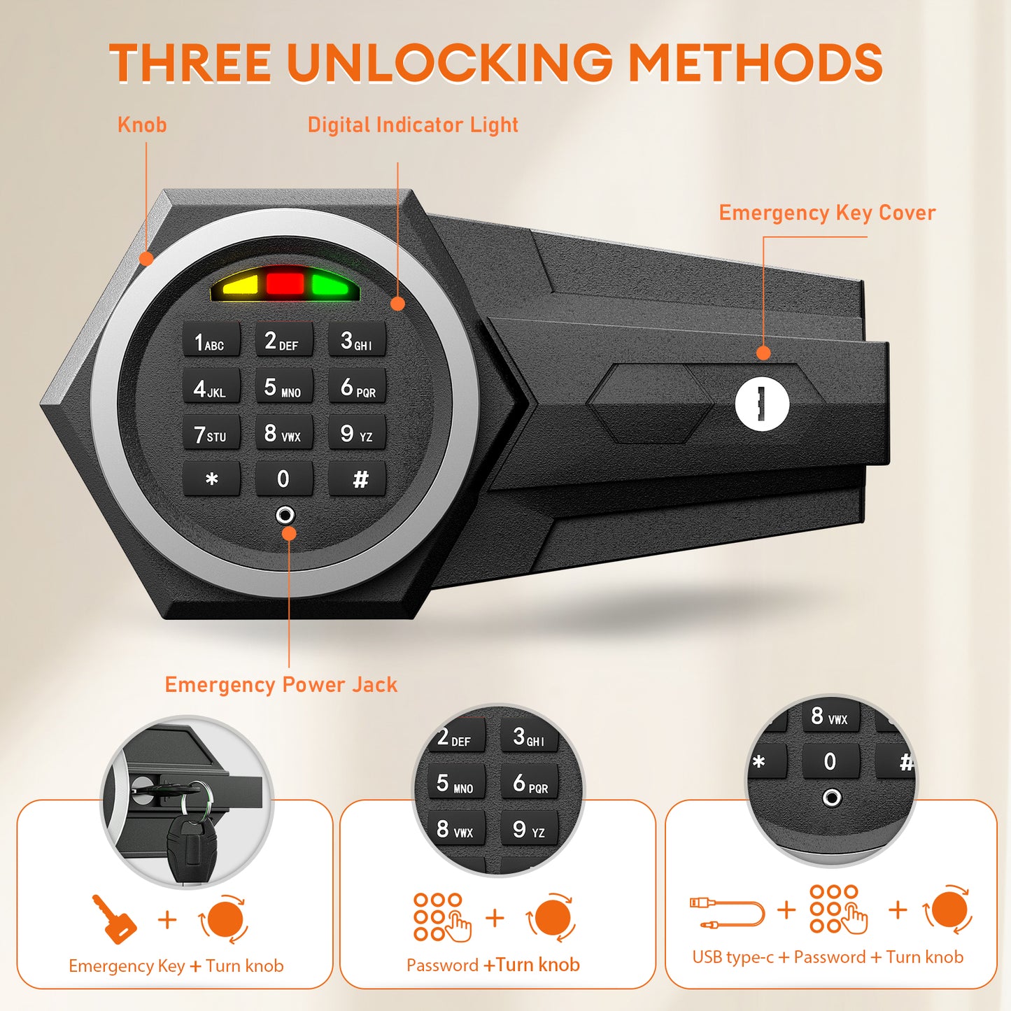 Kav KL-55SD 4.5 Cu Ft Double Door Safe Box, Digital Keypad Security Safe with Dual Lock System, Home Safe for Cash, Jewelry, Documents, and Valuables