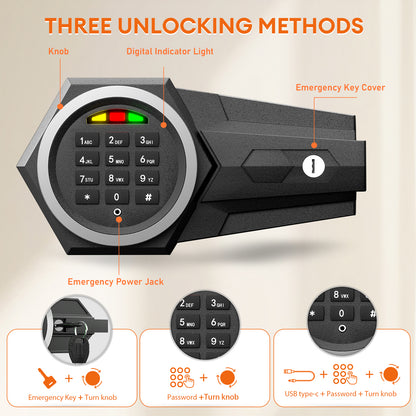 Kav KL-55SD 4.5 Cu Ft Double Door Safe Box, Digital Keypad Security Safe with Dual Lock System, Home Safe for Cash, Jewelry, Documents, and Valuables