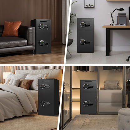 Kav KL-65D 6.0 Cu ft Large Safe Box, Money Safe With Mute Function and LED Light, Digital Keypad Home Safes with Deposit Slot & Dual Alarm System,Security Box for Money Valuables