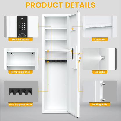 BM-KW-135BD 53.15" Wall Safe Between the Studs,Hidden Safe with Dual Alarm System and Silent Mode