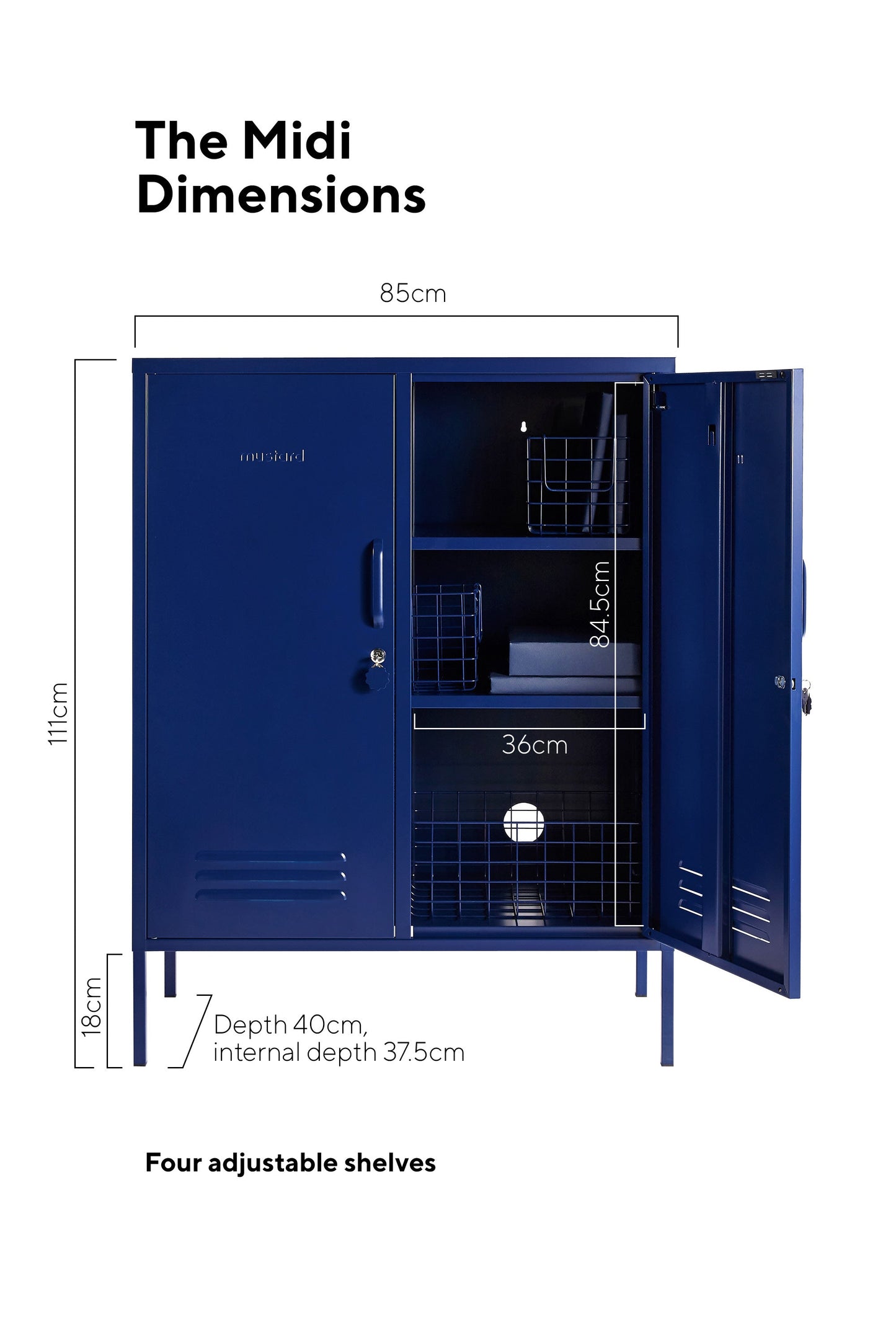 2 Doors Lockable Metal Storage Cabinet 3 Tiers Shelf Multifunctional Storage Organizer Detachable Shelves Easy to Assemble Purple