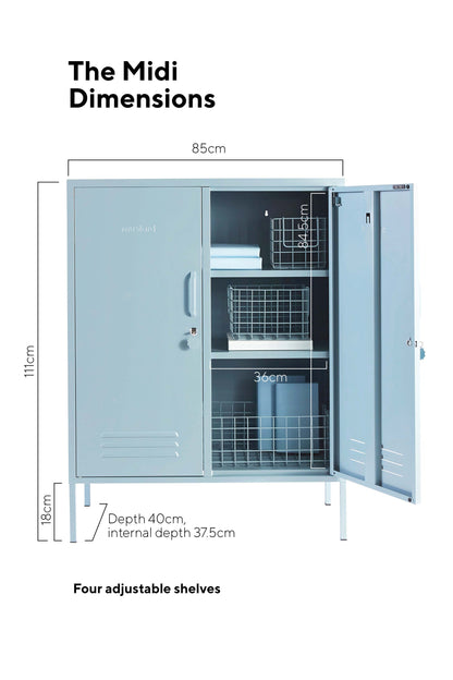 2 Doors Lockable Metal Storage Cabinet 3 Tiers Shelf Multifunctional Storage Organizer Detachable Shelves Easy to Assemble Purple