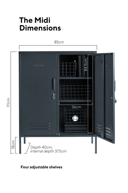 2 Doors Lockable Metal Storage Cabinet 3 Tiers Shelf Multifunctional Storage Organizer Detachable Shelves Easy to Assemble Purple