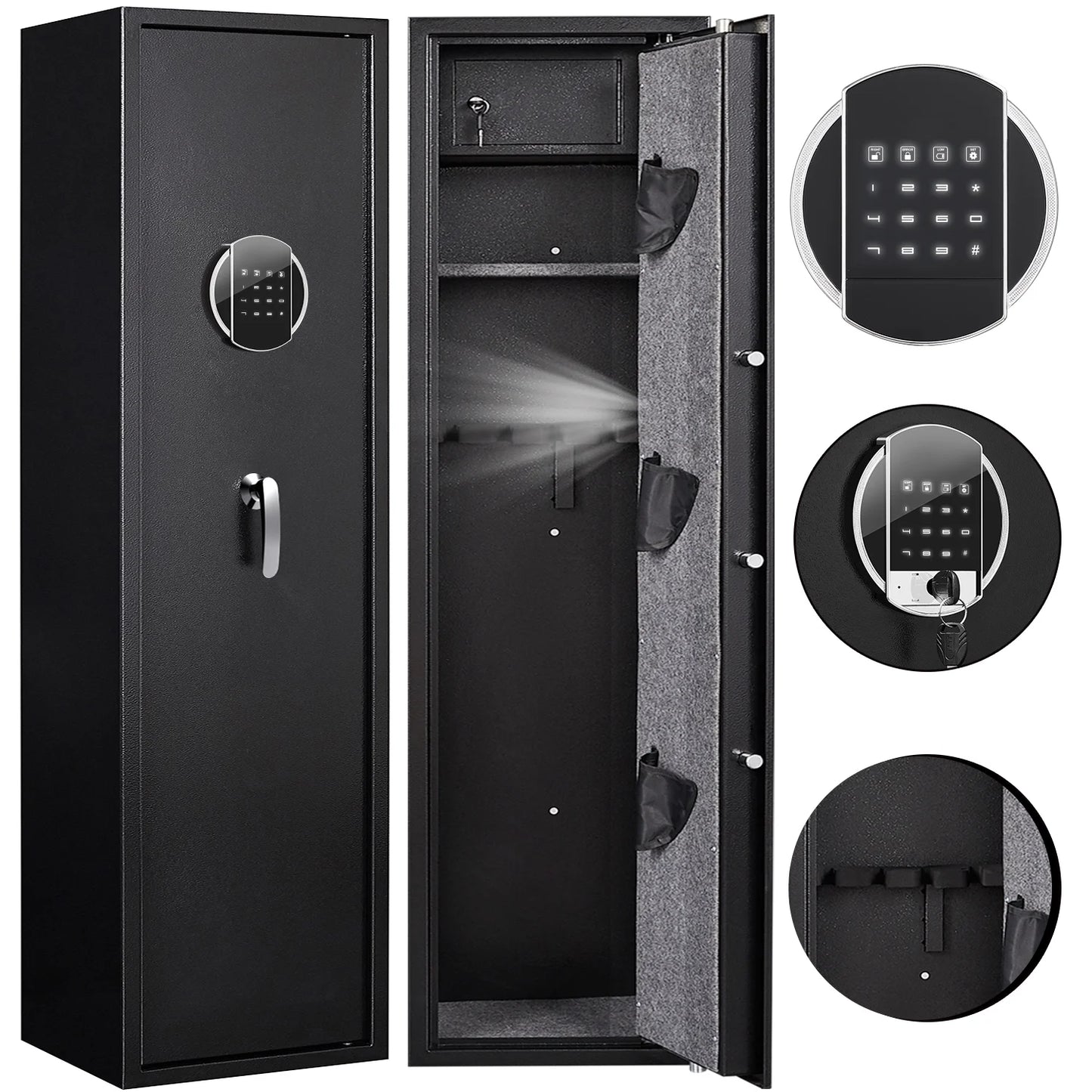 XY-Kavey 3-5 Long Gun Safe, Digital Gun Safe for Shotguns