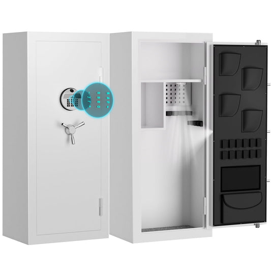 SDI-G6S-138BD, 15-20 Large Gun Safe, 54.33" Gun Safes & Cabinets with Removable Pegboard & Door Organizers, Gun Cabinet for Rifles and Pistols with Digital Keypad & Magnetic Lamp