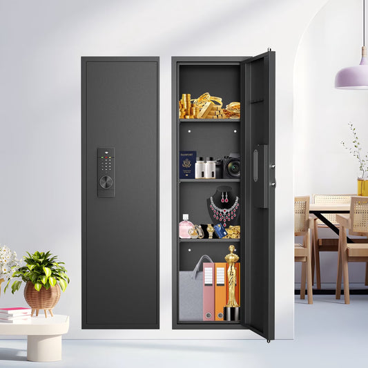 SDI-KW-135HD, Silkight 53.15” Wall Gun Safe - Hidden Firearm Safes Between the Studs for Home Firearm Money Valuables