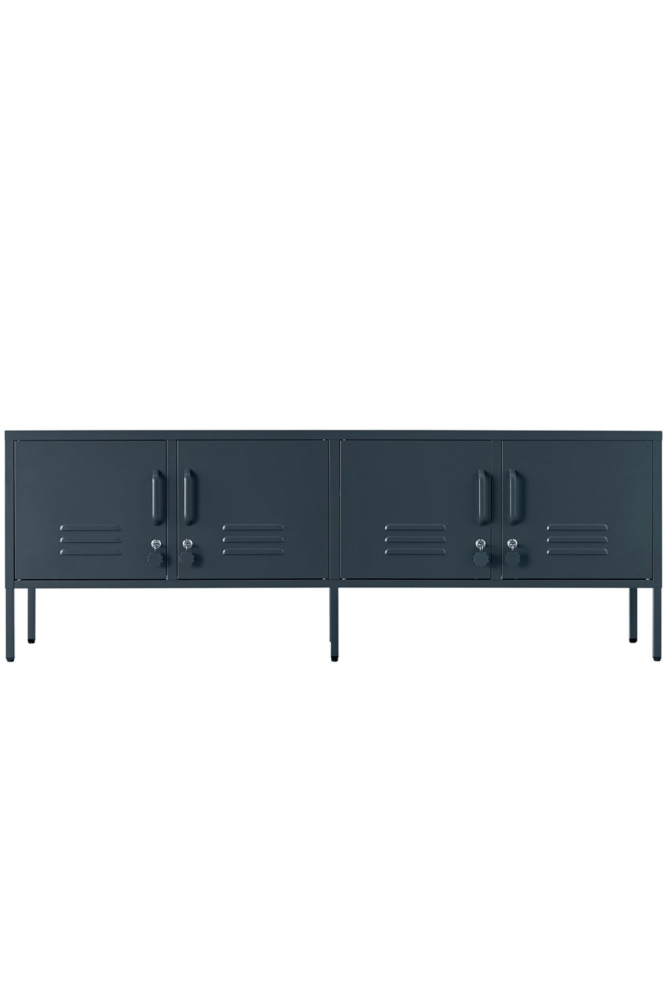 Metal Storage Cabinet Adjustable Shelf Storage Cabinet Laundry Room or Utility Room Storage Cabinet 2 Tiers Large Space for Books Clothes