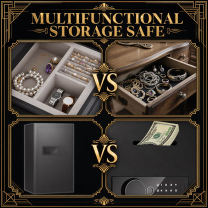 SDI-Y3C-80W 6.8 cu ft Extra Large Safe Box, Fingerprint Home Safe with Key, LCD Keypad & Hidden Compartment, Money Safe with Drawer & Jewerly Organizer for Home Office