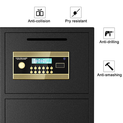 SDI-K3-85D Safe - Double Door Safe Box ,7.0 Cu ft Extra Large Fireproof Safe for Home Documents Storage,Digital Security Safe with Dual Alarm and Hidden Code Function,for Home,Office and Hotel