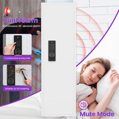 SDI-KW-135BD, Silkight 53.15” Wall Gun Safe - Hidden Firearm Safes for Home Firearm Money Valuables