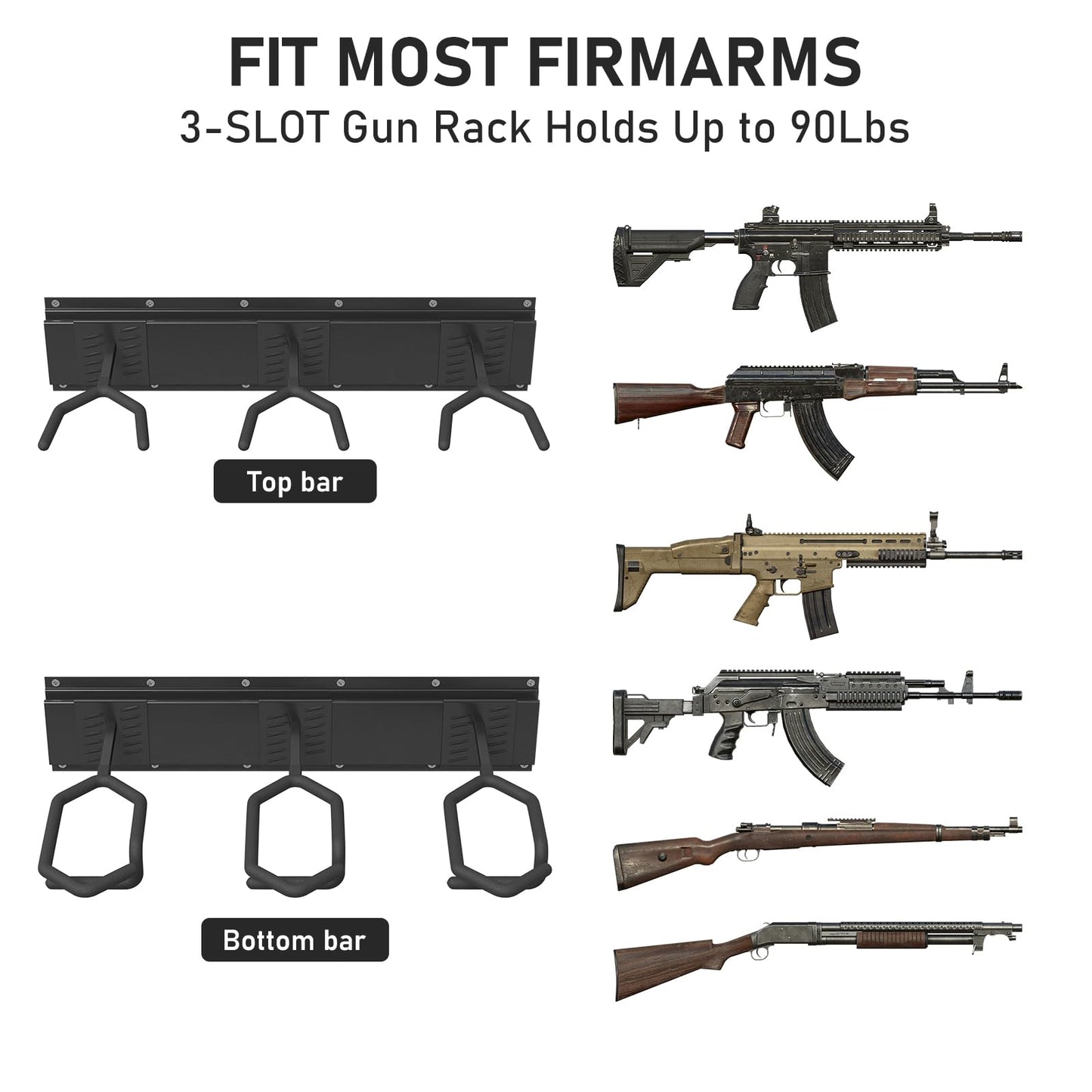 QJ-3 /Indoor Gun Rack Wall Mount
