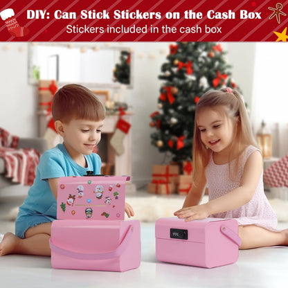 BM-STX Mini Handheld Safe box with Lock - Money Safe and Cash Lock Box for Kids, Small Metal Security Safe for Cash