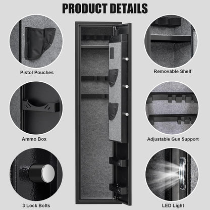 OME-XB-G2-138D Rifle Gun Safe with 3 Adjustable Racks