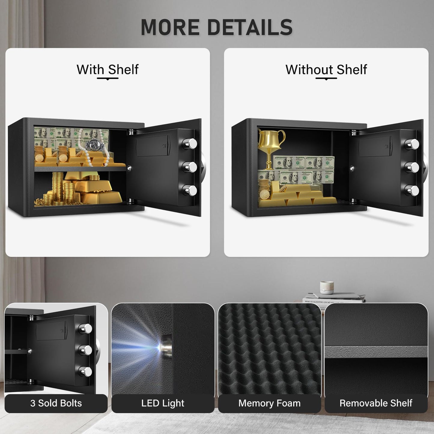 XB-KL-25 /0.8 Cub Home Box with LED Light and Digital Keypad