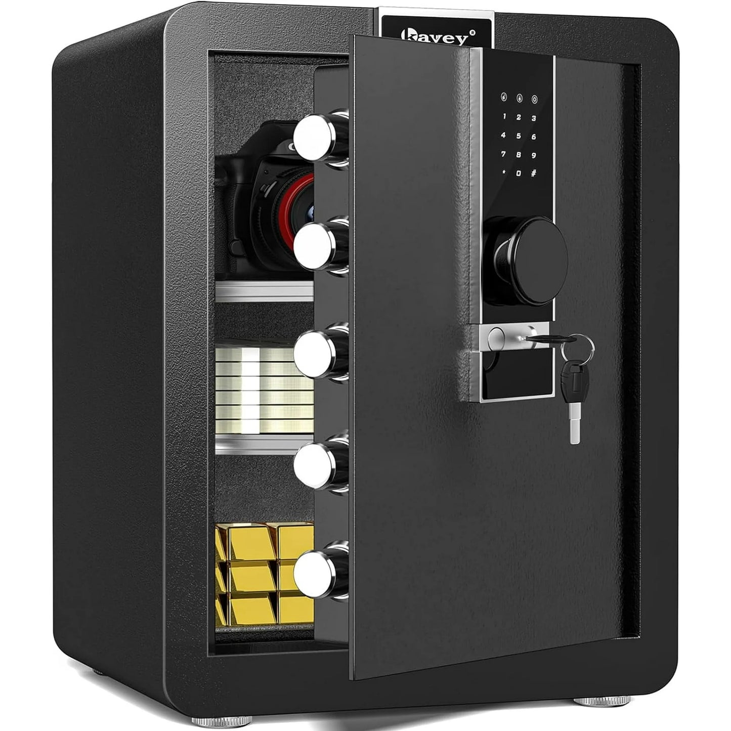 2411-2.6 Cub Safe Box, Large Safe with Hidden Compartment and LCD Touch Screen